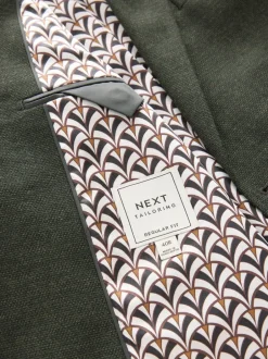 Blazers En Business-Jasjes|Next - Normale Pasvorm - Modieuze blazer met textuur Kakigroen