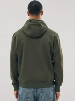 Sweaters En Hoody´S|Sweaters En Hoody´S|Next Kakigroen - Normale Pasvorm - Zwaargewicht Cotton Rich Jersey Hoodie