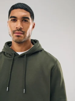 Sweaters En Hoody´S|Sweaters En Hoody´S|Next Kakigroen - Normale Pasvorm - Zwaargewicht Cotton Rich Jersey Hoodie