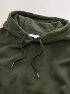 Sweaters En Hoody´S|Sweaters En Hoody´S|Next Kakigroen - Normale Pasvorm - Zwaargewicht Cotton Rich Jersey Hoodie