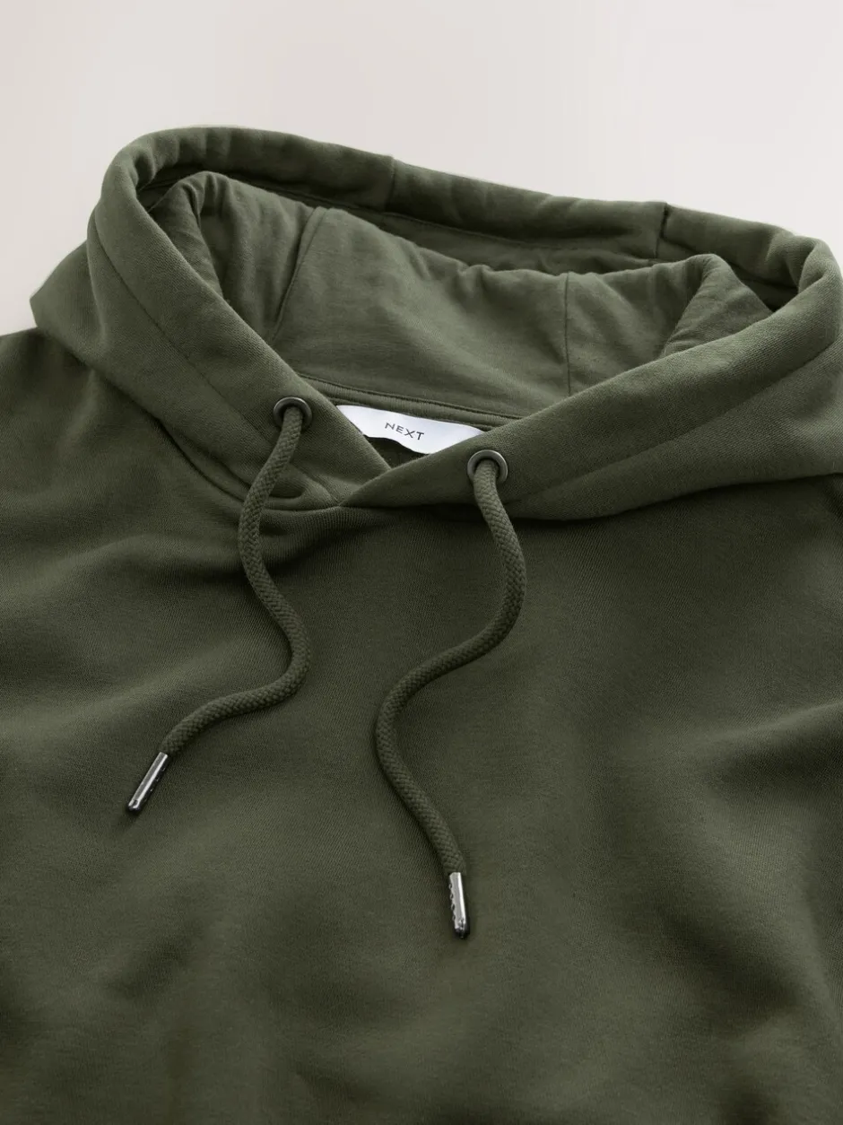Sweaters En Hoody´S|Sweaters En Hoody´S|Next Kakigroen - Normale Pasvorm - Zwaargewicht Cotton Rich Jersey Hoodie