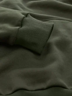 Sweaters En Hoody´S|Sweaters En Hoody´S|Next Kakigroen - Normale Pasvorm - Zwaargewicht Cotton Rich Jersey Hoodie