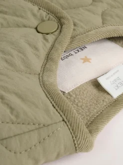 Jassen, Jacks En Kinderwagenpakjes|Next Kakigroen - Nylon gewatteerd babyjack (0mnd-2jr)