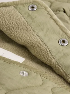 Jassen, Jacks En Kinderwagenpakjes|Next Kakigroen - Nylon gewatteerd babyjack (0mnd-2jr)