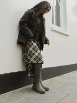 Laarzen|Boots*Next - Premium Faux Fur Lined Knee High Wellies Kakigroen