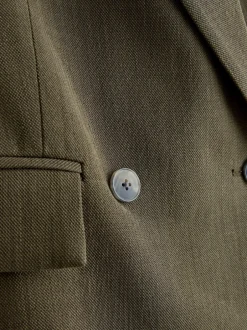 Kostuums En Werkkleding|Next Kakigroen - Relaxed Crosshatch Blazer