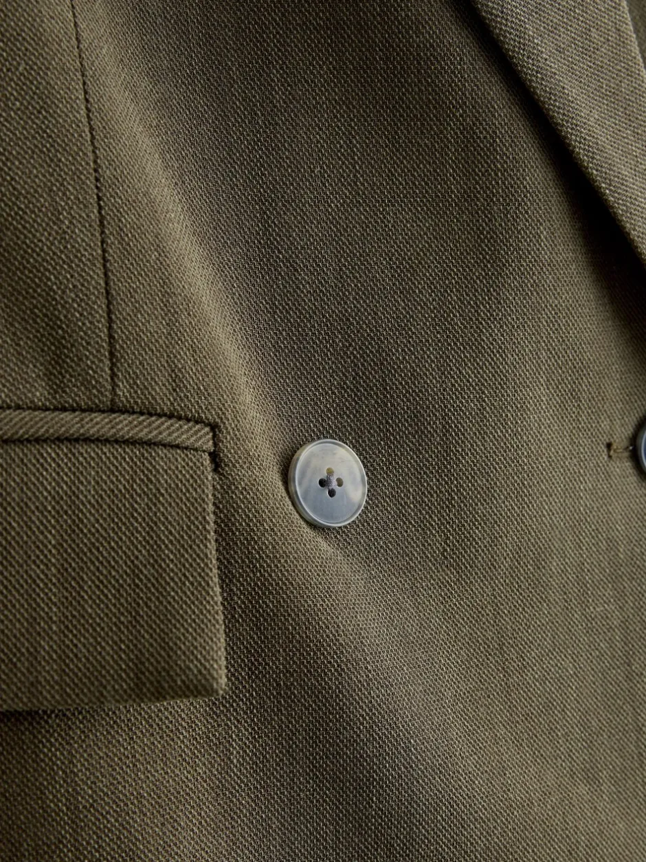 Kostuums En Werkkleding|Next Kakigroen - Relaxed Crosshatch Blazer
