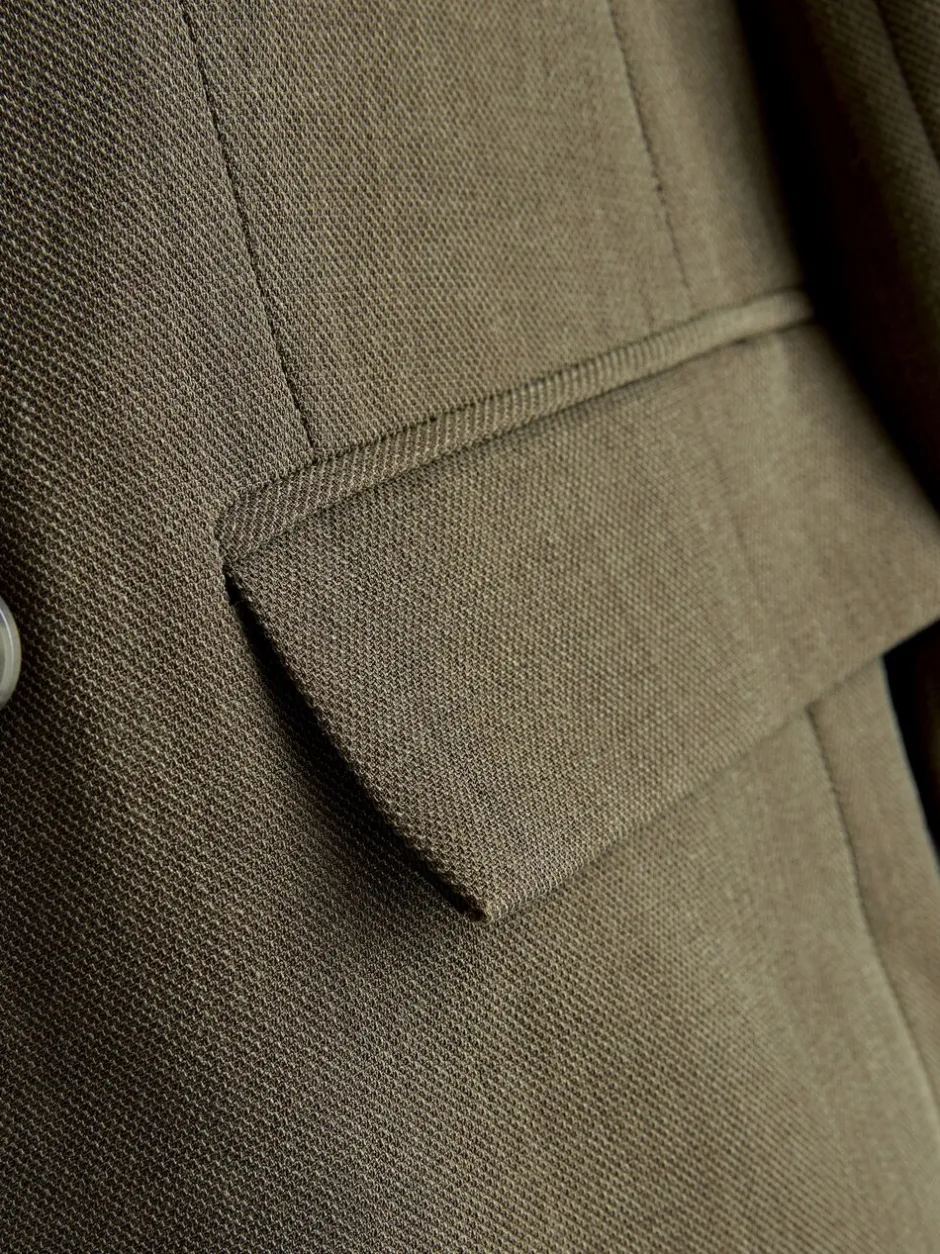 Kostuums En Werkkleding|Next Kakigroen - Relaxed Crosshatch Blazer