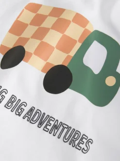 Jassen, Jacks En Kinderwagenpakjes|Shirts*Next - Set van T-shirt en shirt met lange mouwen (3mnd-7jr) Kakigroen