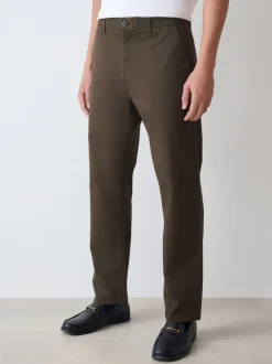 Broeken En Chino's|Next Kakigroen - Straight fit - Stretchy chino