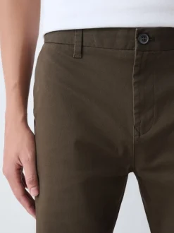 Broeken En Chino's|Next Kakigroen - Straight fit - Stretchy chino