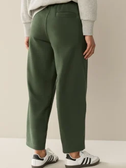 Leggings En Joggingbroeken|Next - Superzachte Peached Essentials Cocoon joggingbroeken met barrel pijpen Kakigroen