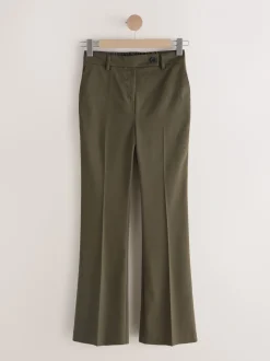 Kostuums En Werkkleding|Next - Tailored Bootcut Trousers With Wool Kakigroen