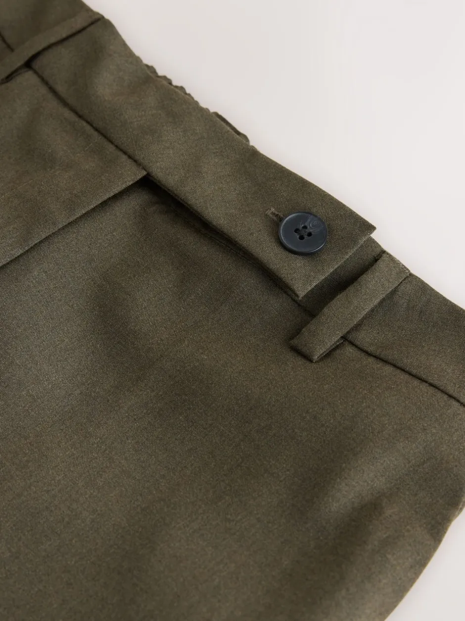 Kostuums En Werkkleding|Next - Tailored Bootcut Trousers With Wool Kakigroen
