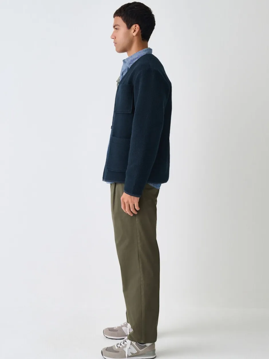 Broeken En Chino's*Next - Twin Pleated Stretch Chinos Trousers Kakigroen