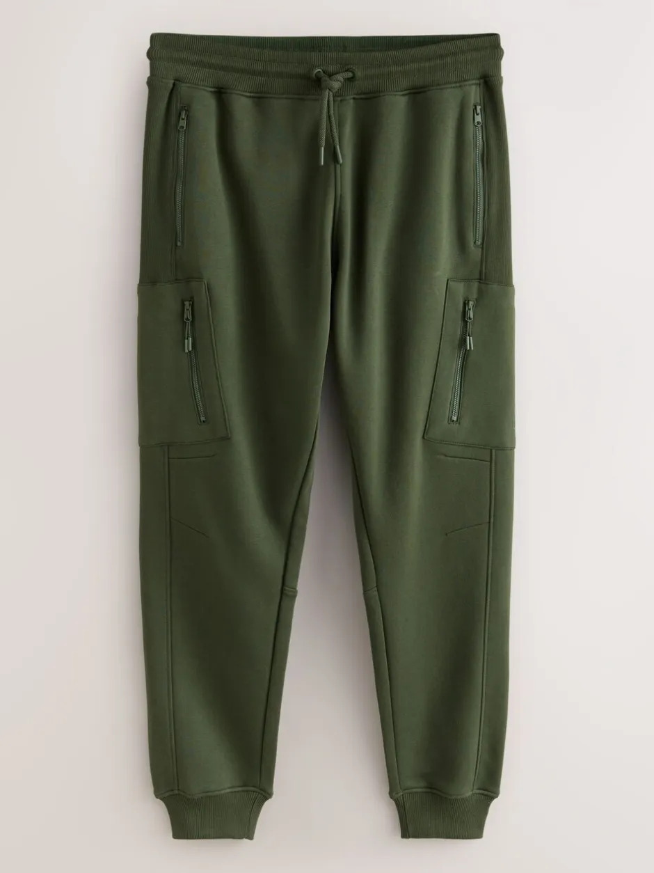 Joggingbroeken*Next - Utility Brushback Heavyweight Cargo Joggers Kakigroen