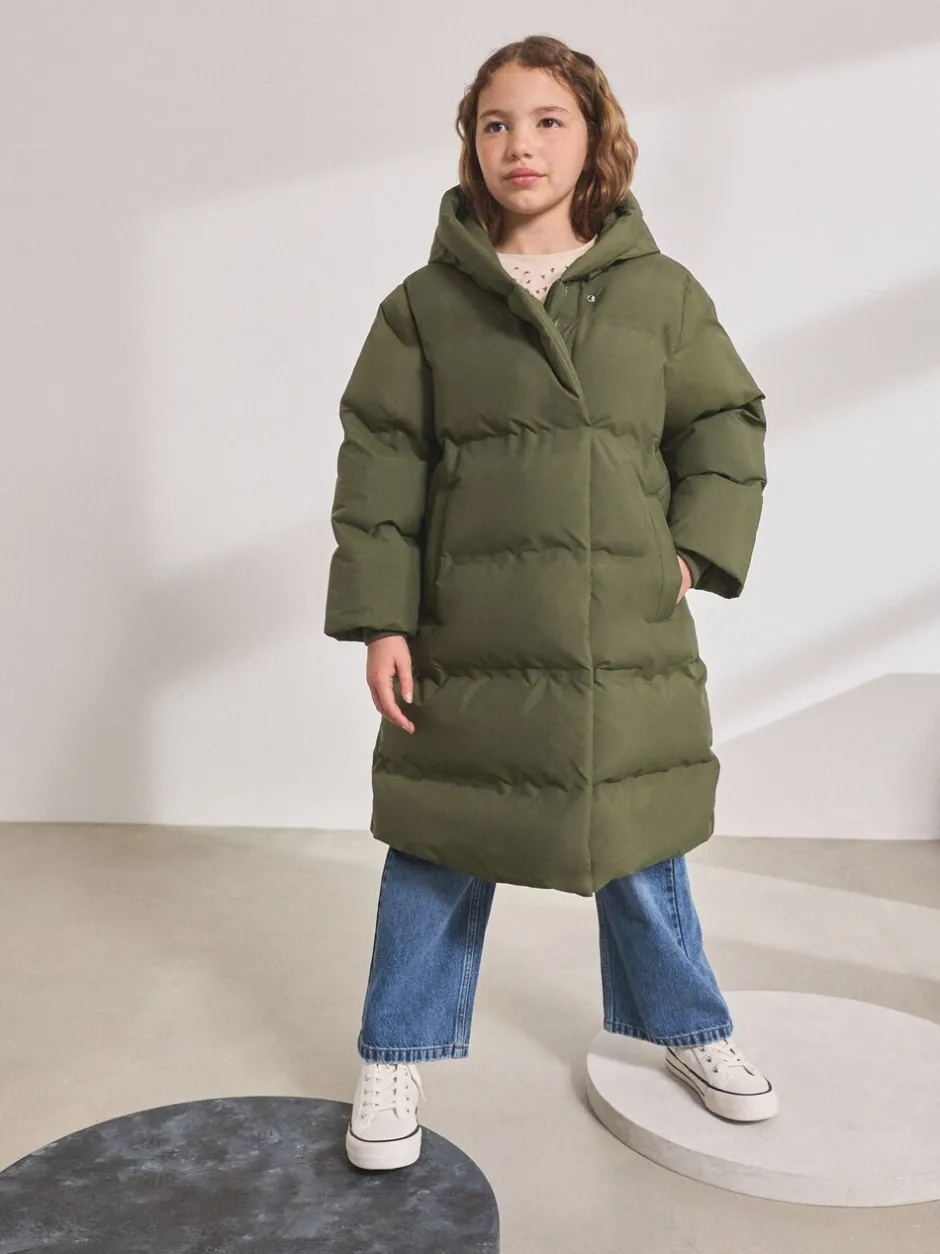 Schoolkleding|Jassen En Jacks|Next - Waterdichte gewatteerde jas met imitatiebontvoering (3-16jr) Kaki/groen