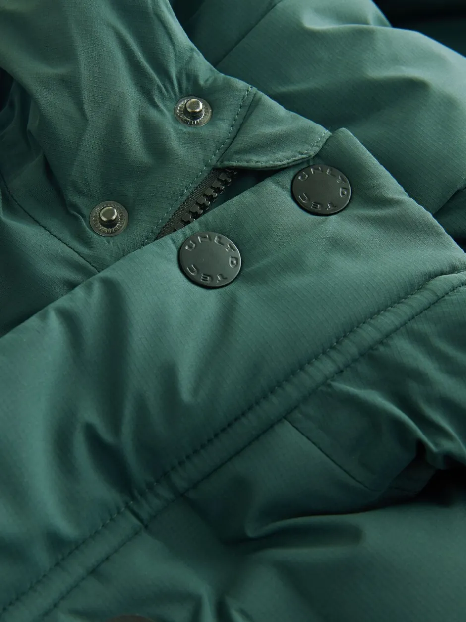 Schoolkleding|Jassen En Jacks|Next - Waterdichte lange pufferjas met fleecevoering (3-17jr) Kakigroen