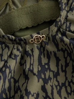 Badkleding*Next Kakigroen/zwart - Badpak met vormgevende zijrimpeling en buikcorrectie