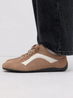 Sneakers*Next - Forever Comfort® Leather Slimsole Lace-Up Trainers Kameelkleurig suède