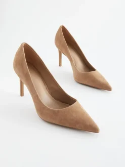 Ruimvallend En Extraruimvallend|Schoenen Met Hakken|Next Kameelkleurig suède - Leren mid-court pumps