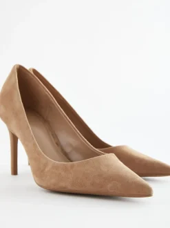 Ruimvallend En Extraruimvallend|Schoenen Met Hakken|Next Kameelkleurig suède - Leren mid-court pumps