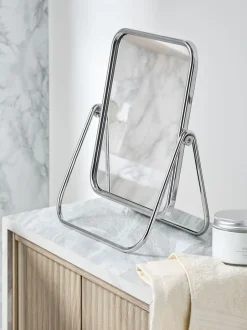 Spiegels|Badkameraccessoires|Next Kaptafel met spiegel Zilver en chroom