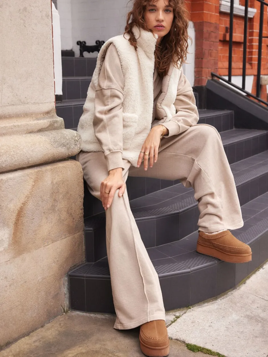 Lage Schoenen|Schoenen Met Hakken*Next Kastanjebruin - Leather Cosy Borg Lined Slip-On Shoes