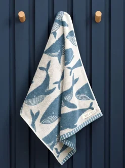 Handdoeken En Badmatten|Next Katoenen handdoek met walvissenprint 100% katoen