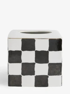 Decoraties|Thuiskantoor|Next Keramische Tissue Box met Ruitpatroon