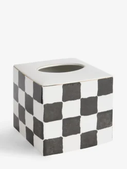 Decoraties|Thuiskantoor|Next Keramische Tissue Box met Ruitpatroon