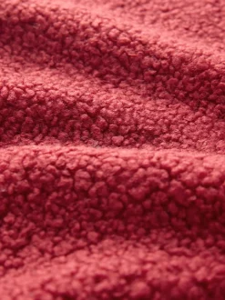 Hoody's En Sweatshirts*Next Kersrood - Soft Touch Knusse Teddy Borg Kwartrondrits Fleece