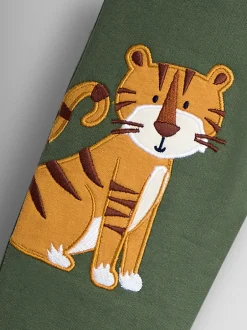 Jeans En Joggingbroeken|Jojo Maman Bébé - Safari Friends Applique Jogger Khaki