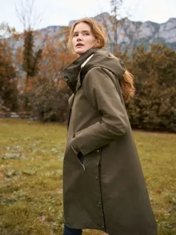 Jassen En Jacks|Moederschap*Seraphine - 3 in 1 Zwangerschaps- en draagparka met Borgvoering Khaki