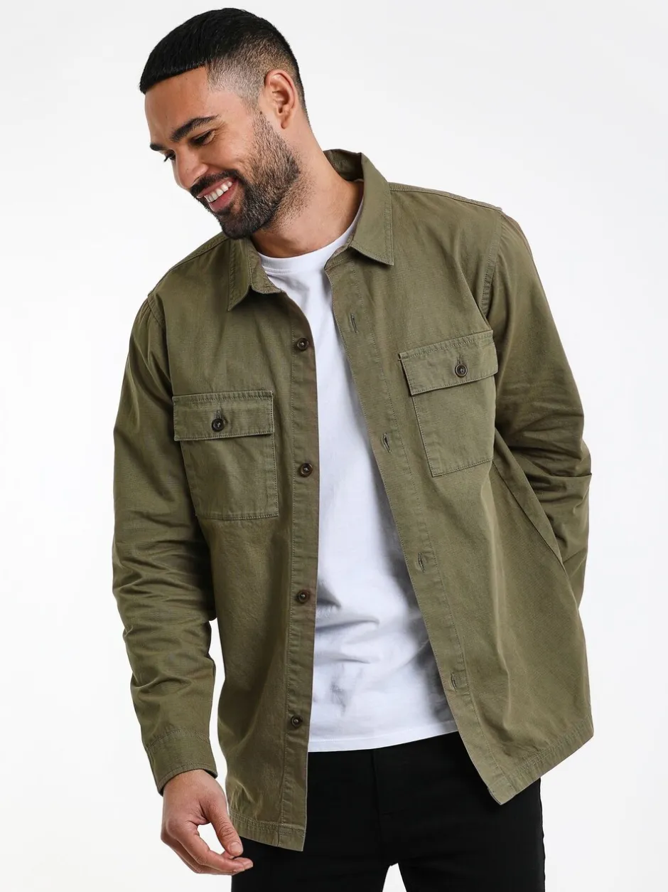 Blazers En Business-Jasjes|Threadbare - - Lichtgewicht jack Khaki