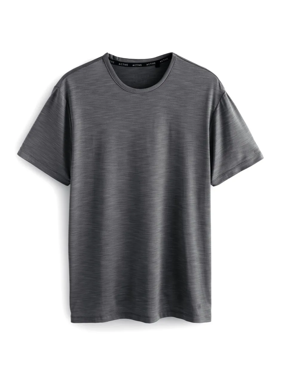 T-Shirts En Hemden*Next - T-shirt met korte mouwen - Actieve Gym Mesh Vesten 3 Pack Khakigroen/leigrijs/zwart
