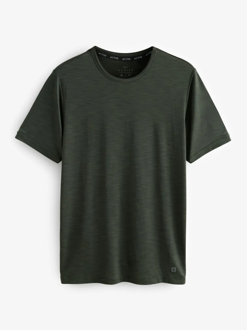 T-Shirts En Hemden*Next - T-shirt met korte mouwen - Actieve Gym Mesh Vesten 3 Pack Khakigroen/leigrijs/zwart