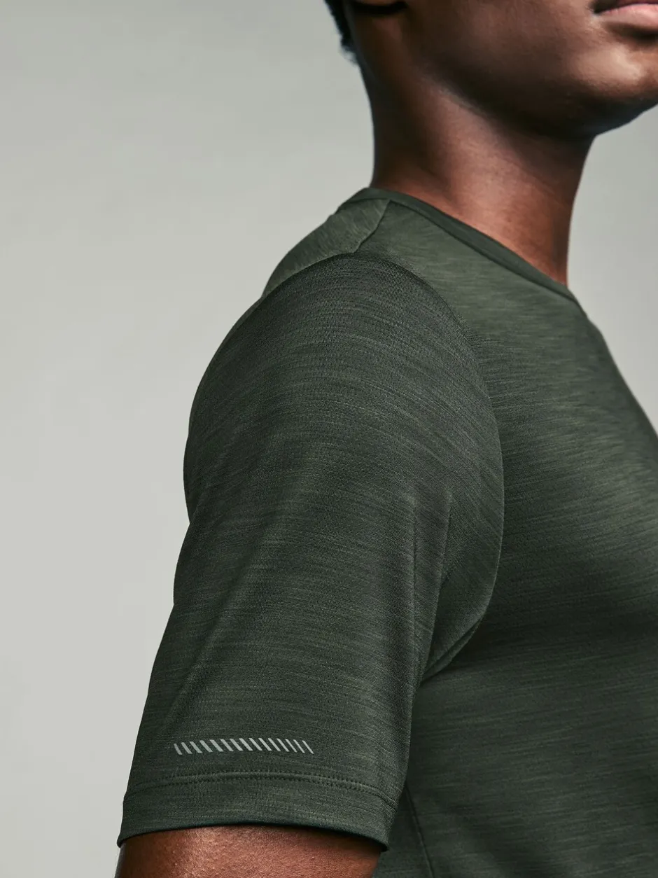 T-Shirts En Hemden*Next - T-shirt met korte mouwen - Actieve Gym Mesh Vesten 3 Pack Khakigroen/leigrijs/zwart