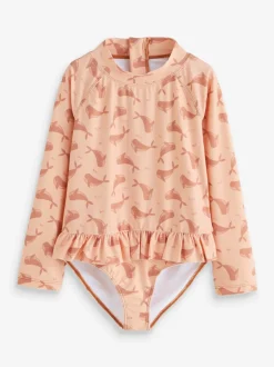 Badkleding|Badkleding*Mori KIDLY BY Polyester Long Sleeve Brown Swimsuit