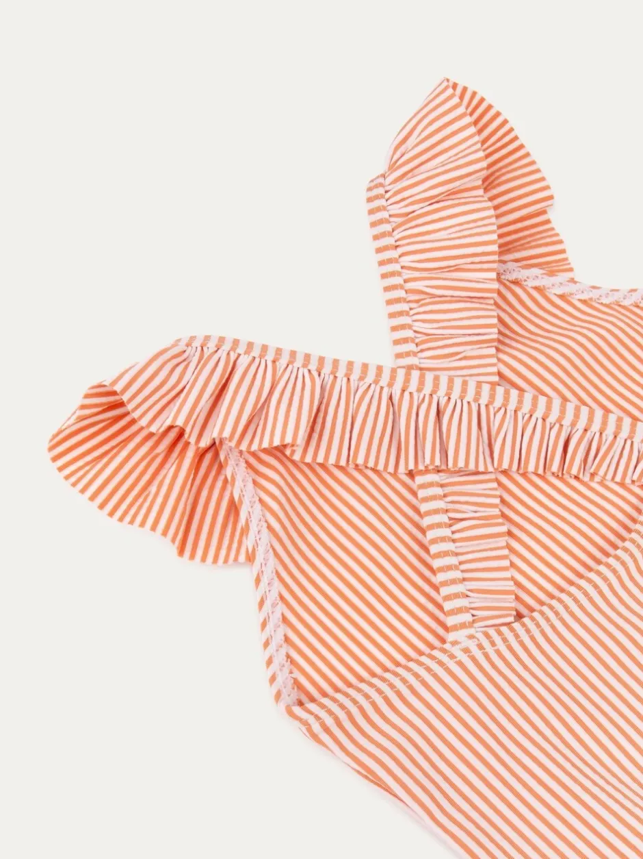 Badkleding|Mori KIDLY By Seersucker Frilled Swimsuit