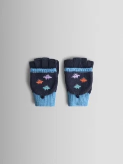 Mutsen, Handschoenen En Sjaals*Jojo Maman Bébé - - Wanten met fleecevoering Kiezelkleurig dinosaurus