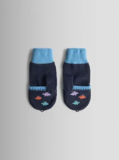 Mutsen, Handschoenen En Sjaals*Jojo Maman Bébé - - Wanten met fleecevoering Kiezelkleurig dinosaurus