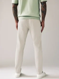 Broeken En Chino's|Next Kiezelkleurig licht - Slim Fit - Stretchy chino
