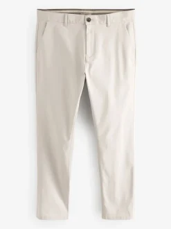 Broeken En Chino's|Next Kiezelkleurig licht - Slim Fit - Stretchy chino
