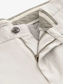 Broeken En Chino's|Next Kiezelkleurig licht - Slim Fit - Stretchy chino