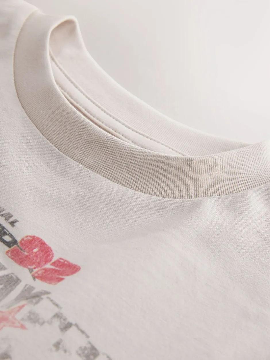 T-Shirts|Tops|Next Kiezelkleurige racewagen - Regular fit T-shirt met korte mouwen en grafische print (3-16jaar)