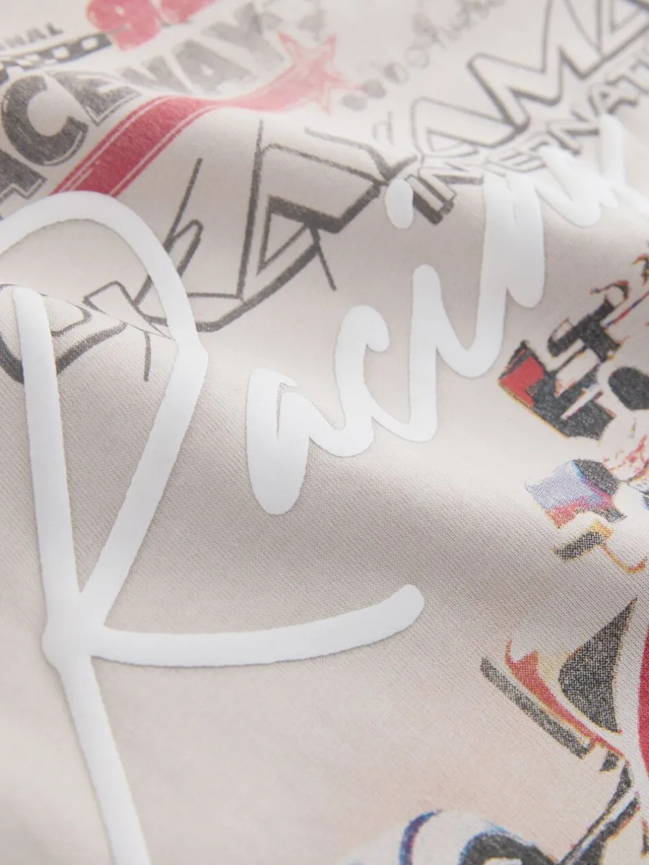 T-Shirts|Tops|Next Kiezelkleurige racewagen - Regular fit T-shirt met korte mouwen en grafische print (3-16jaar)