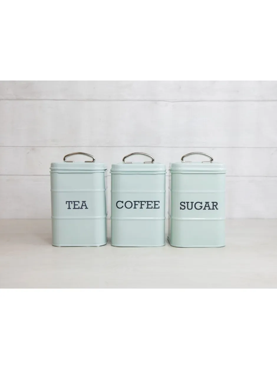 Keukenopslag*Kitchencraft Metal Coffee Sugar and Tea Canisters
