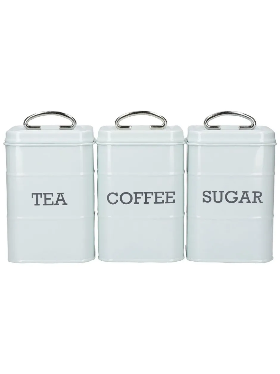 Keukenopslag*Kitchencraft Metal Coffee Sugar and Tea Canisters