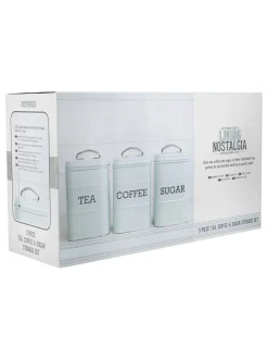 Keukenopslag*Kitchencraft Metal Coffee Sugar and Tea Canisters